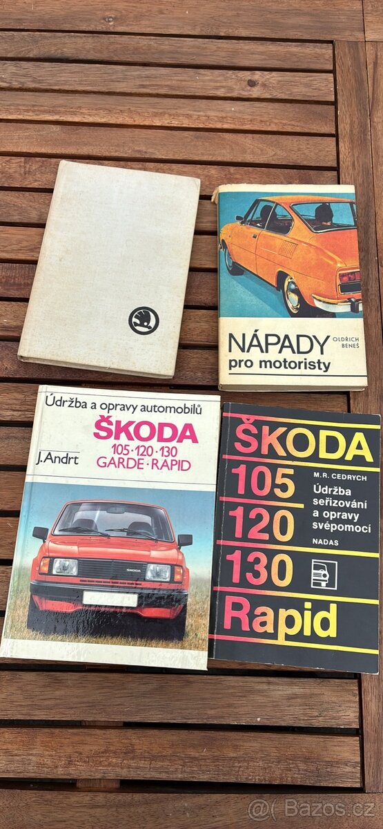 knihy škoda 105, 120, rapid a další