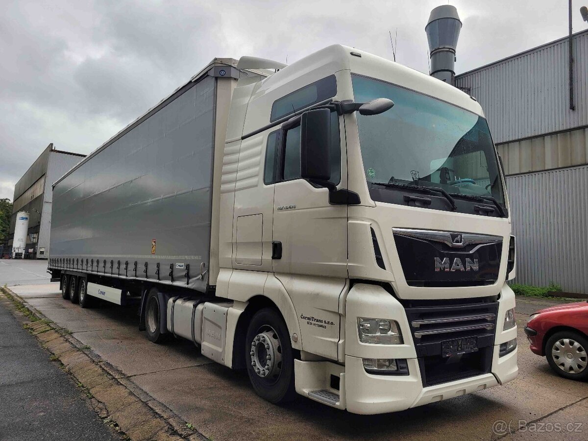 Souprava MAN TGX 18.470 + návěs KRONE plachta 13,5m