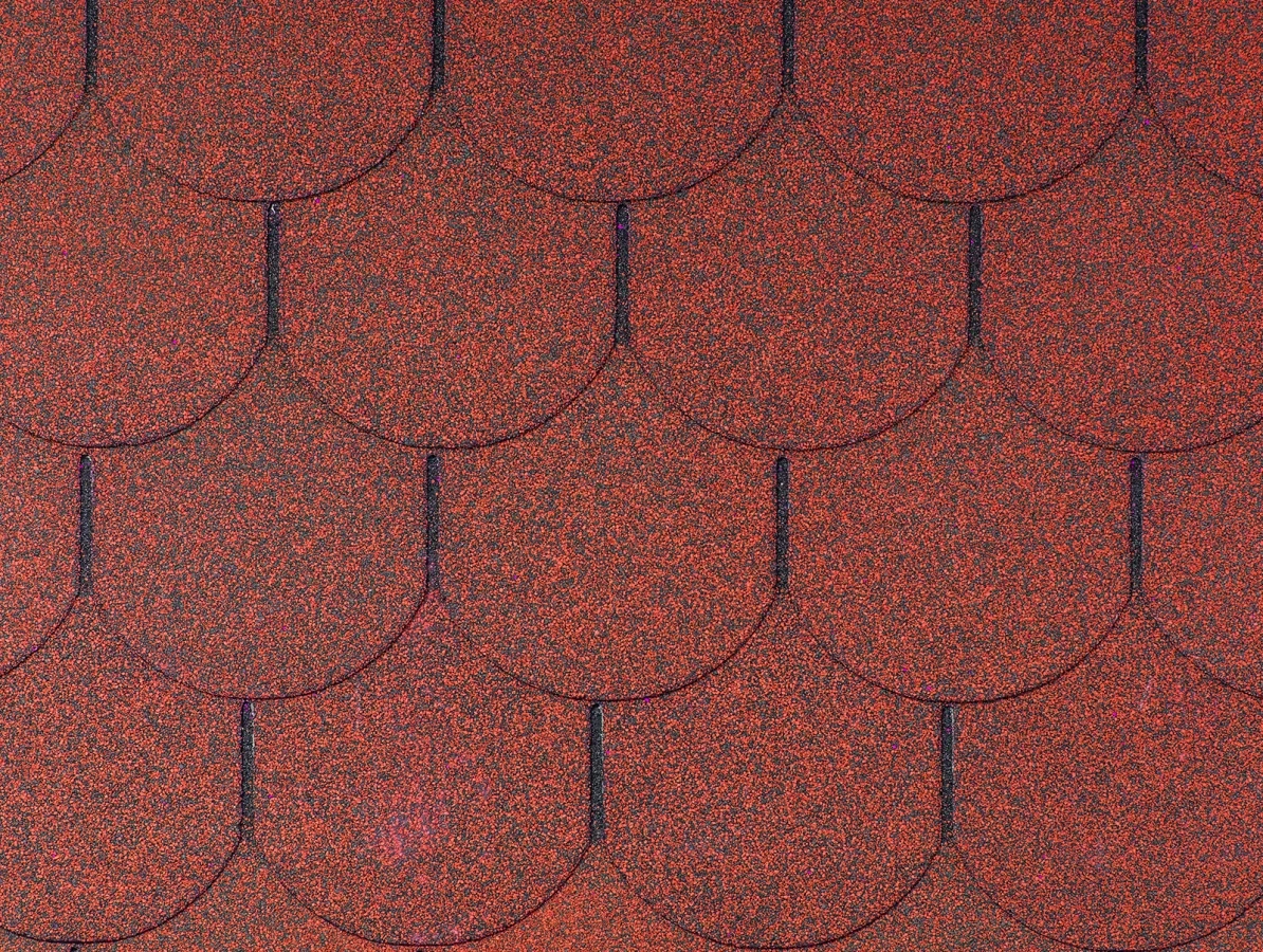 Asfaltová šindel bobrovka červená (nová, záruka 20 let)