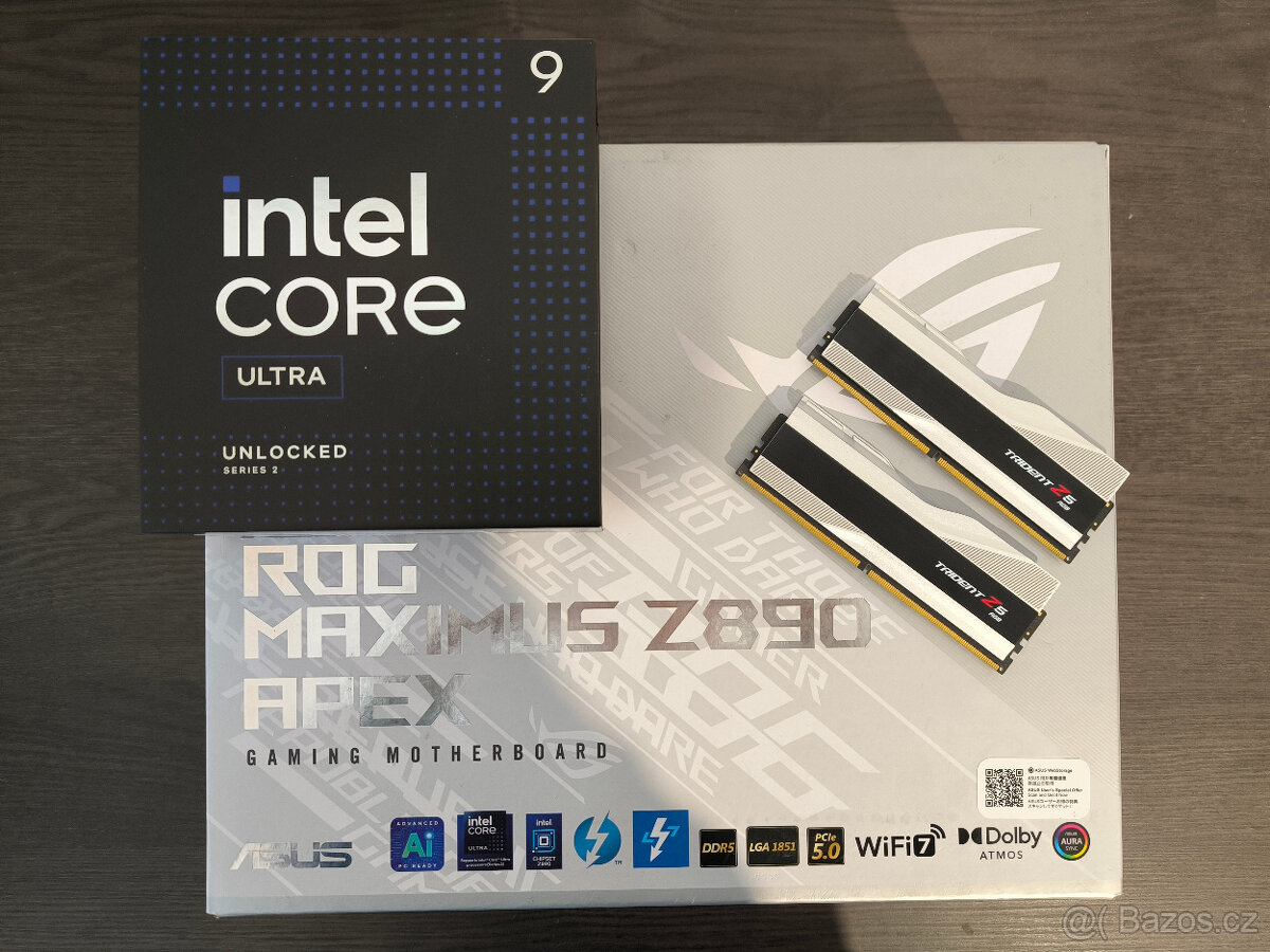 Herní základ 285K+Z890 Apex+48Gb 8000Mhz