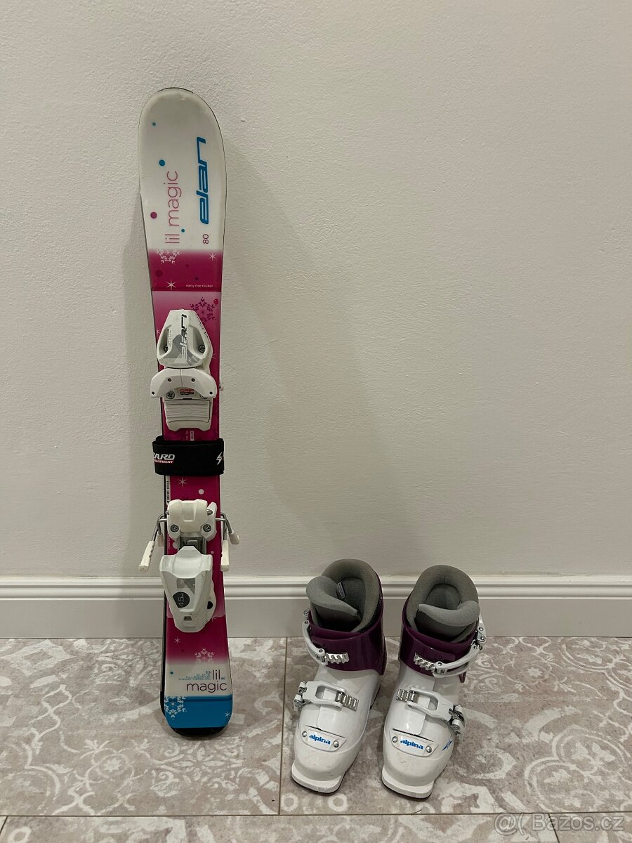 Dětské lyže 80 a boty 221