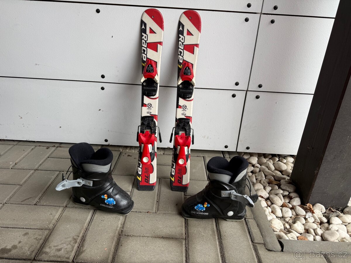 Lyže dětské atomic vel. 70 a boty