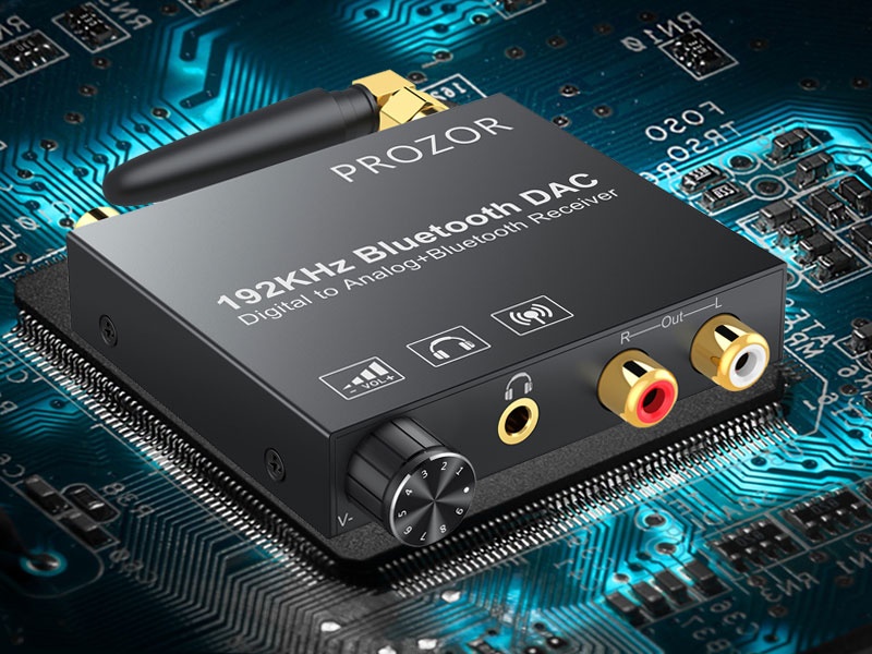 PROZOR 192kHz digitálně-analogový Bluetooth audio převodník