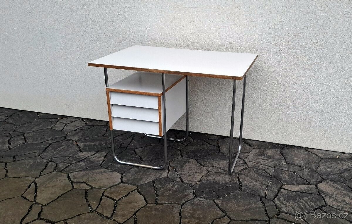 Chromovaný Retro pracovní stůl