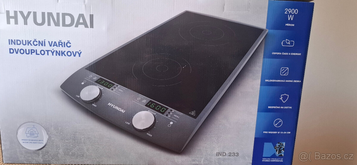 indukční vařič dvouplotýnkový