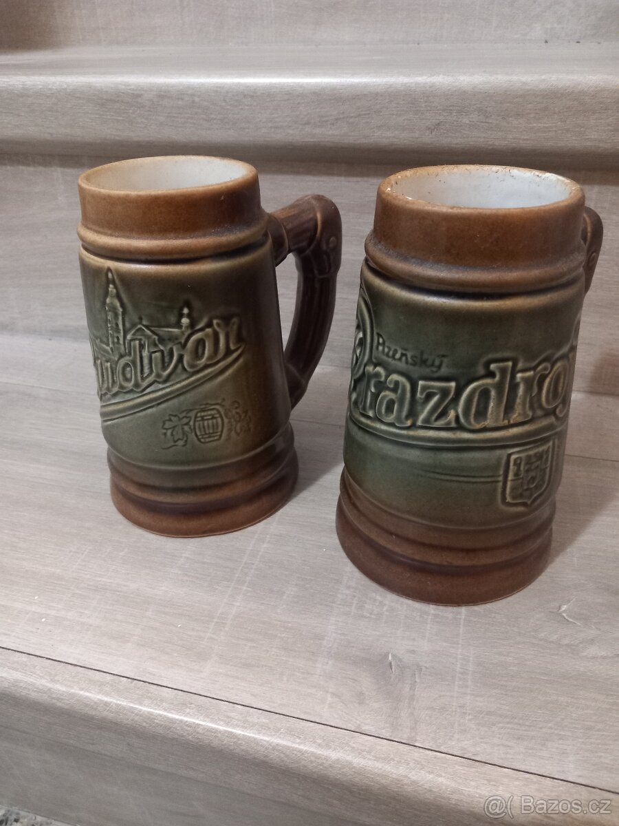 Pivní korbely Keramika Bechyně