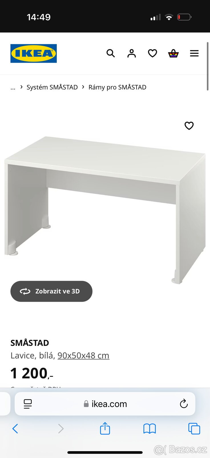 Dětská psací stolek nebo lavice IKEA Smastad
