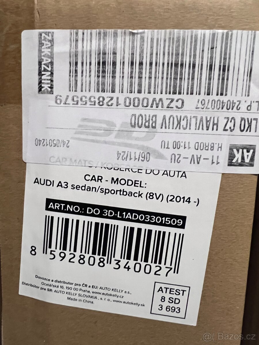 NOVE autokoberce AUDI A3 sedan/sportback