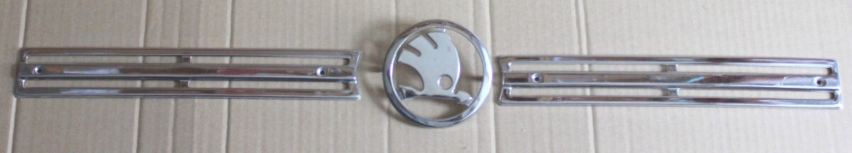 Nový nerez znak+lišty škoda 105/120/120LS
