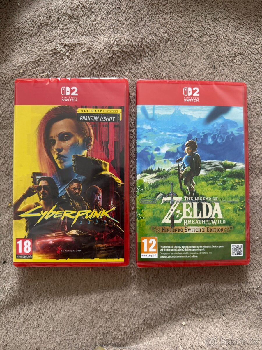 Cyber Punk 2077 switch 2 edice + Zelda BOTW switch 2 edice n