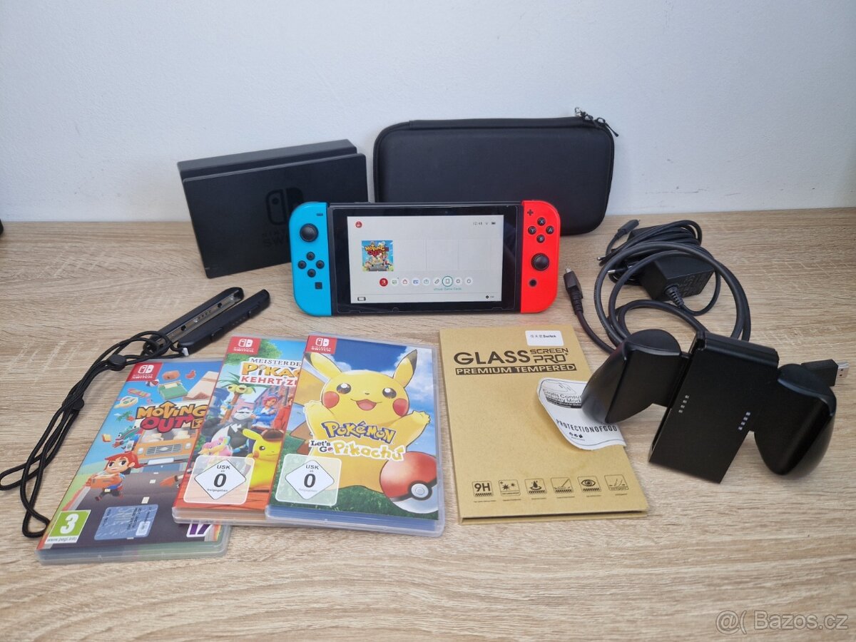 Nintendo Switch + hry a příslušenství - ZÁRUKA