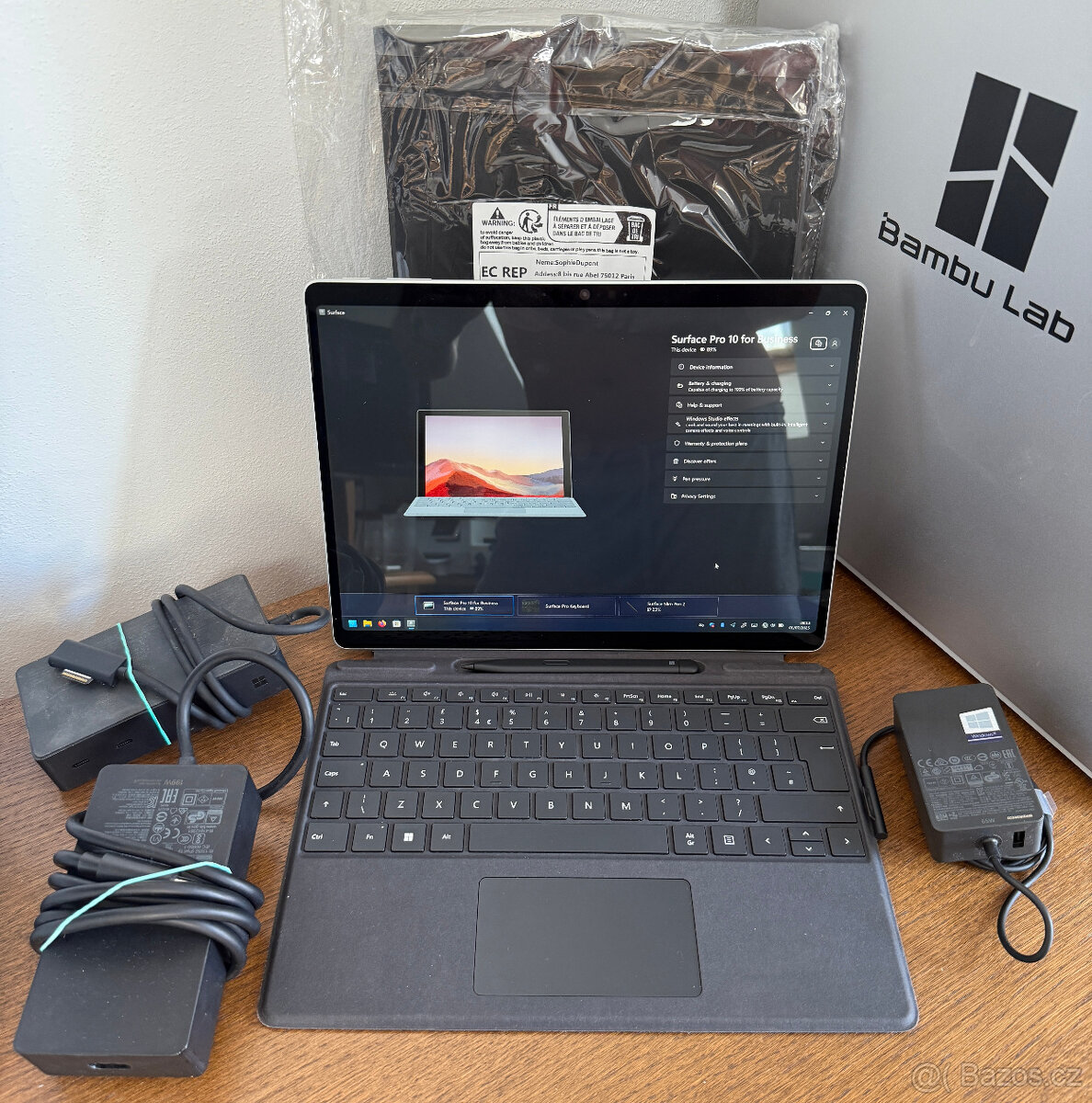 MS Surface Pro 10 i7 16 RAM 1TB Dock KOMPLET -baterie 92,84%