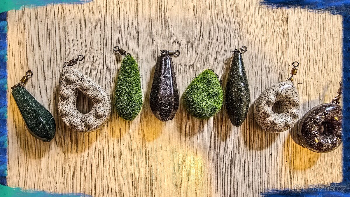 Rybářské olova, zátěže, krmítka, dipovací olova