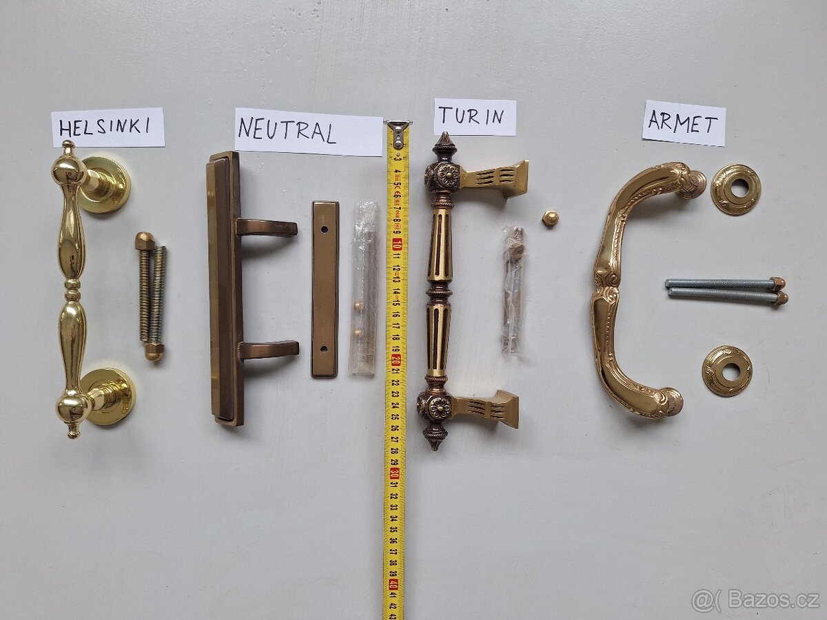 Krásná mosazná madla - více druhů