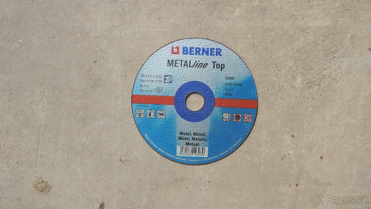 BERNER ŘEZNÝ KOTOUČ METALLINE TOP 150 X 2 X 22 MM