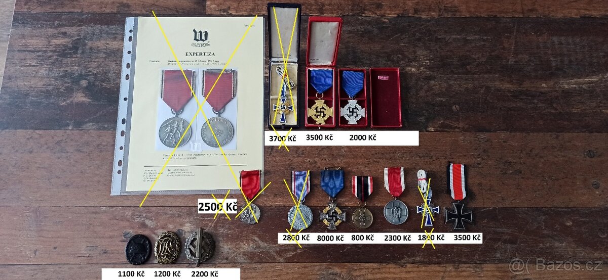 Medaile, vyznamenání, odznaky Německo.