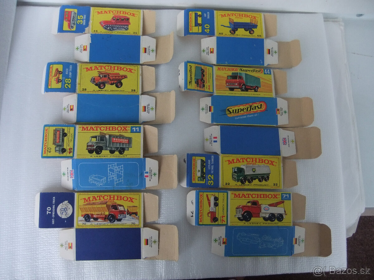 Predam sadu originálních krabiček MATCHBOX SERIES