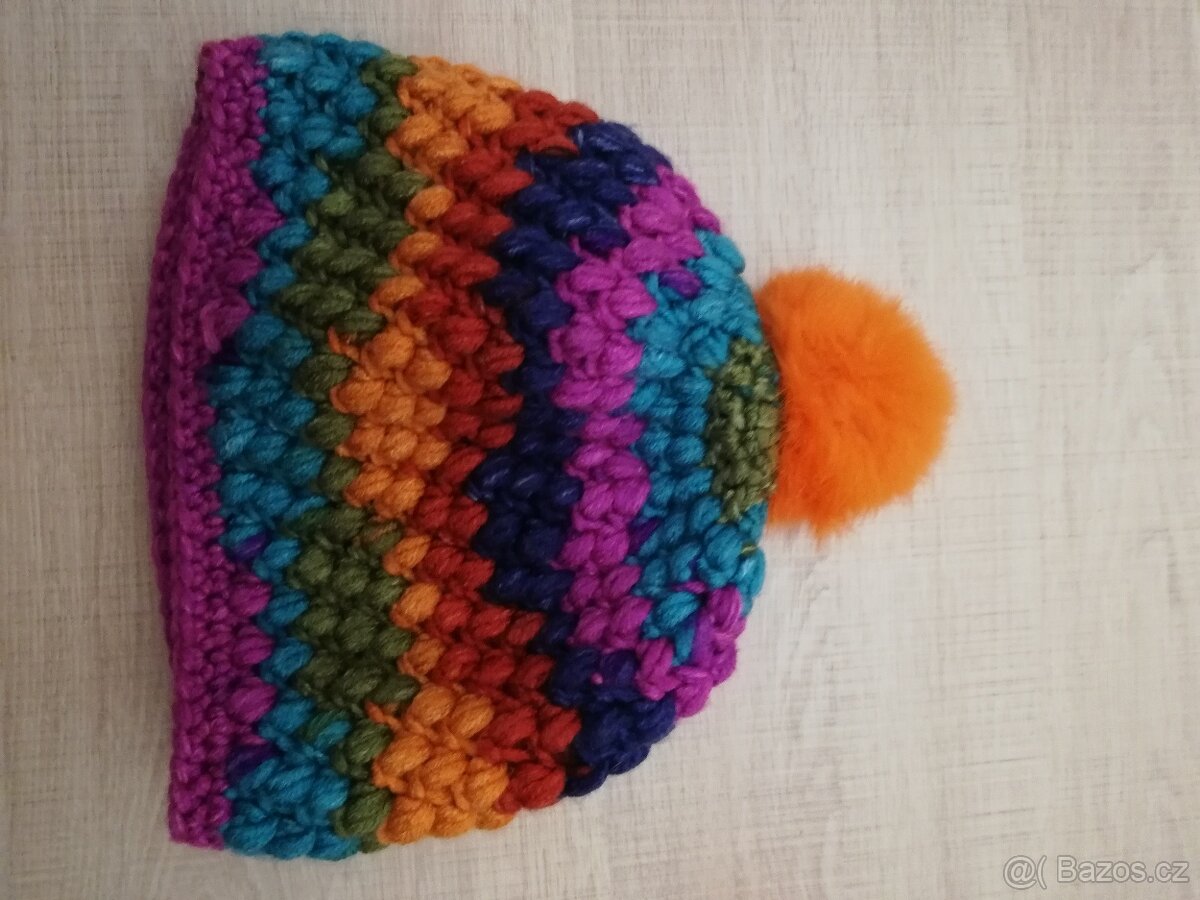 Čepice s bambulí pro děti i dospělé, více barev, 1