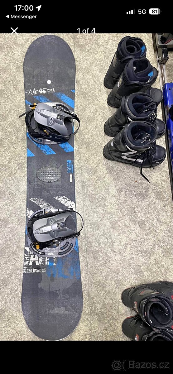 Snowboard salomon 166cm + vázání