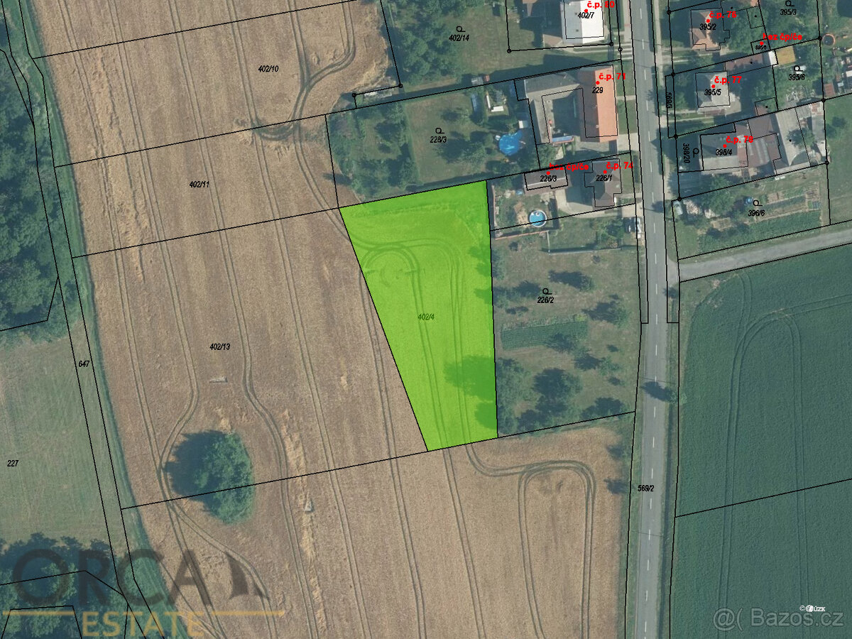Prodej 0,2 ha zemědělského  pozemku v k.ú. Blazice