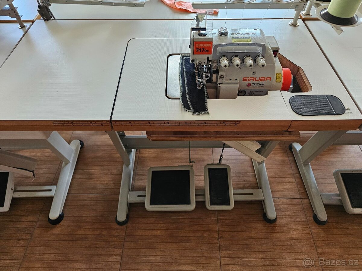 Overlock SIRUBA 747Qe – 4nitný šicí stroj.