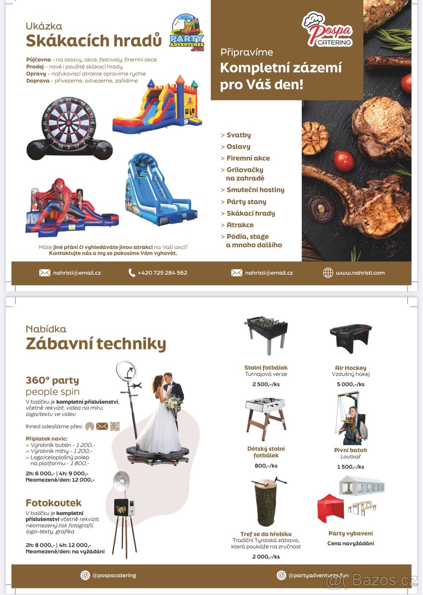 Skákací hrady pronájem