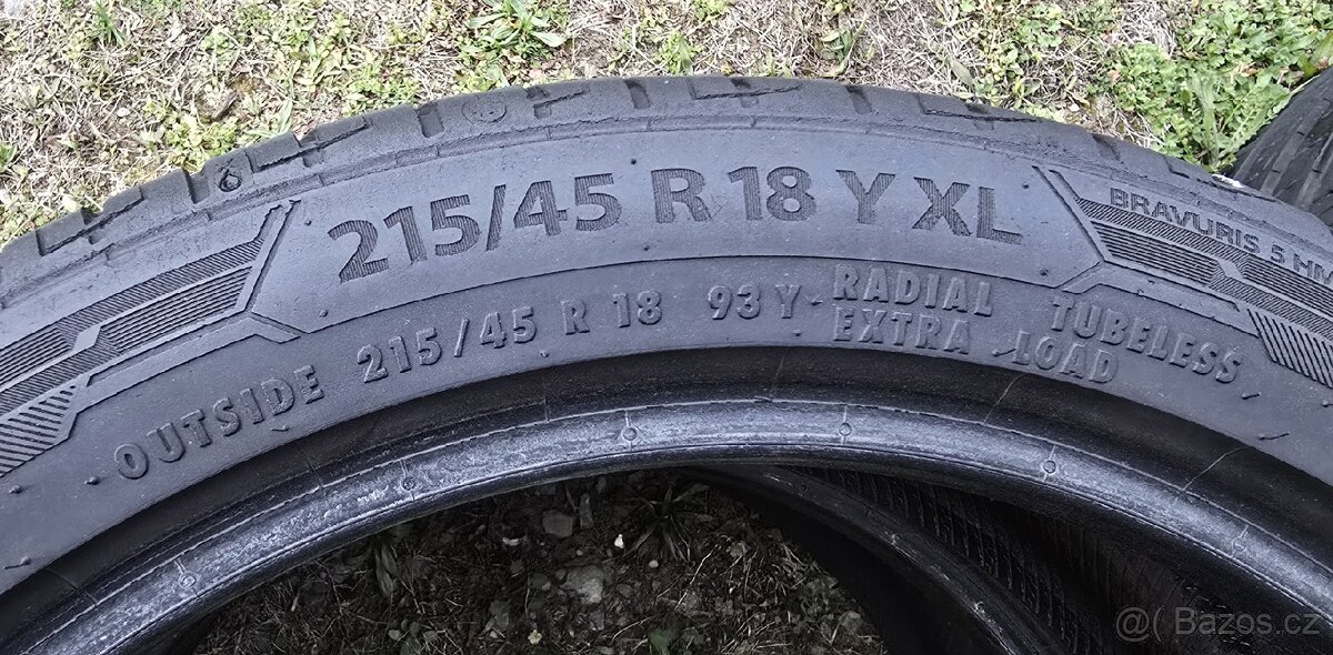 215/45r18 93 Y XL , BARUM BRAVURIS 5, SADA
