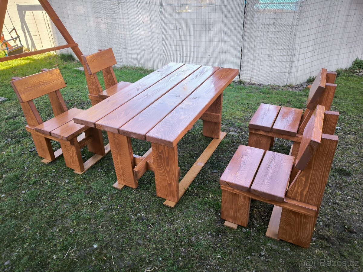 Zahradní nábytek set z masivu