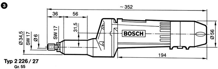 Bosch HGS 55/25 přímá bruska