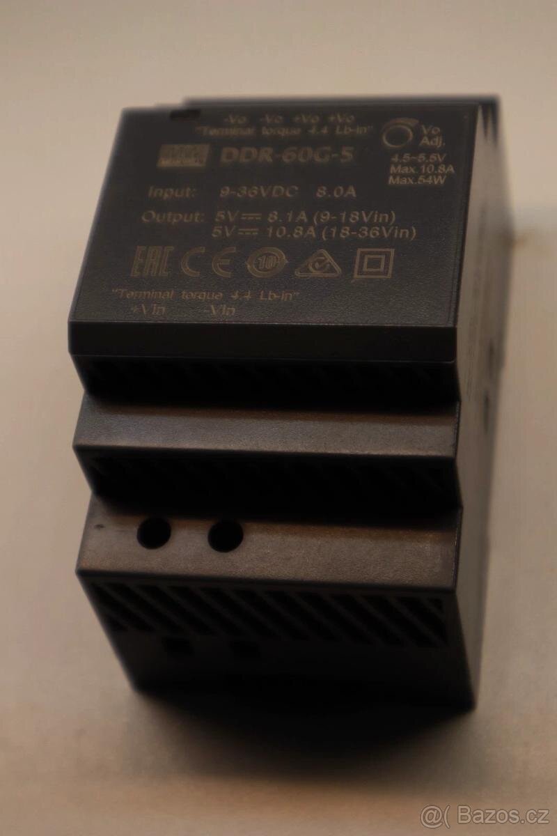 Mean Well DDR-60G-5 54W DC/DC měnič 9-36V:5V 10,8A