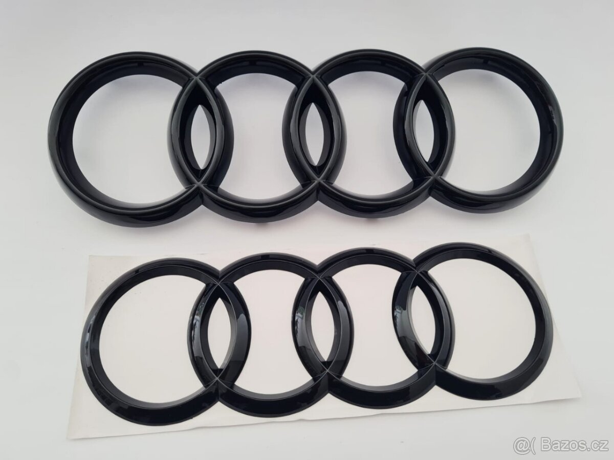 AUDI - Čierne lesklé znaky