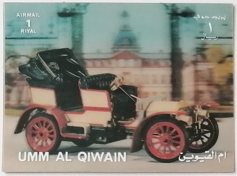 3 plastové letecké známky emirát Umm Al Qiwain SAE Asie