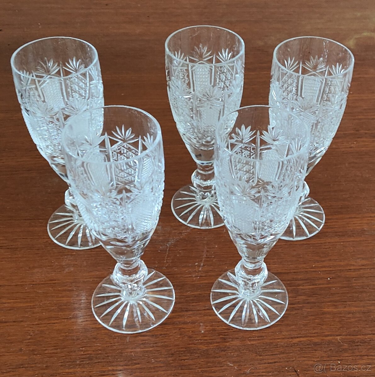 Prodám Sadu 5 broušených sklenic Bohemia Crystal