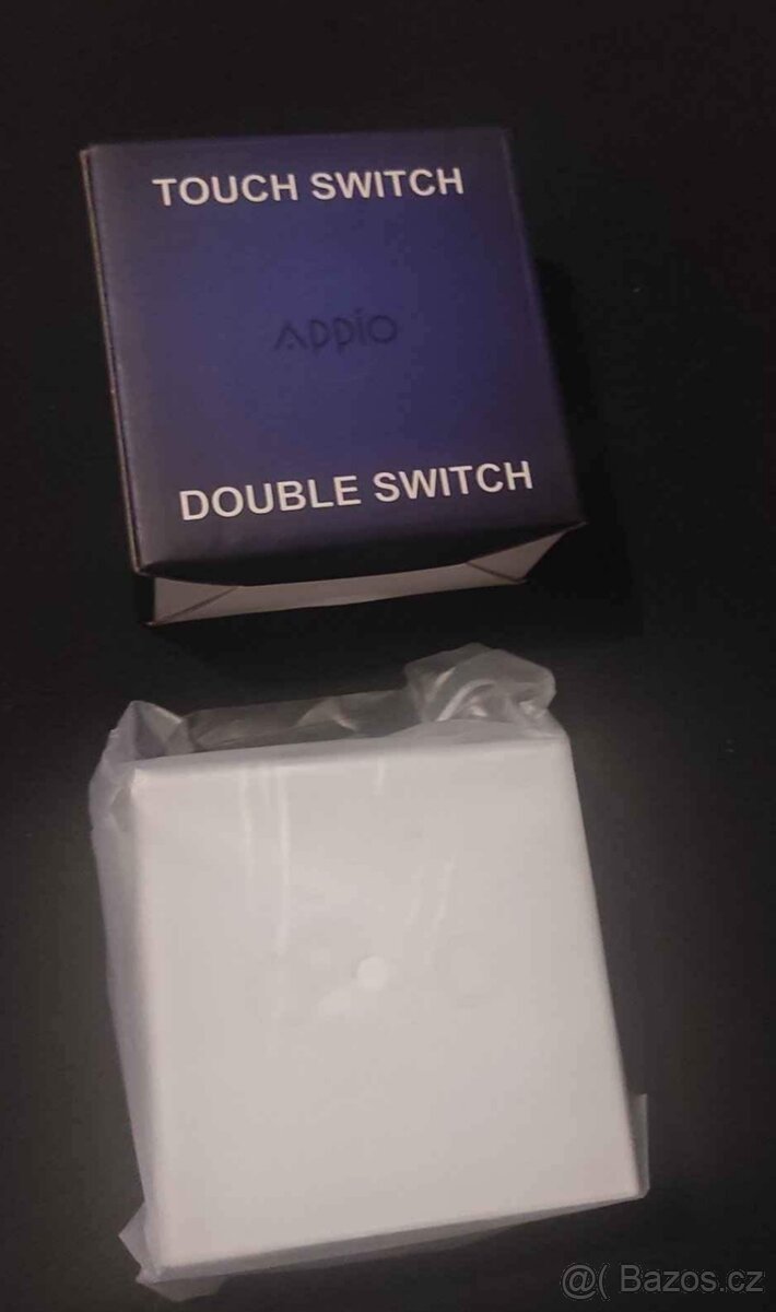 Dvojitý dotykový skleněný vypínač Appio