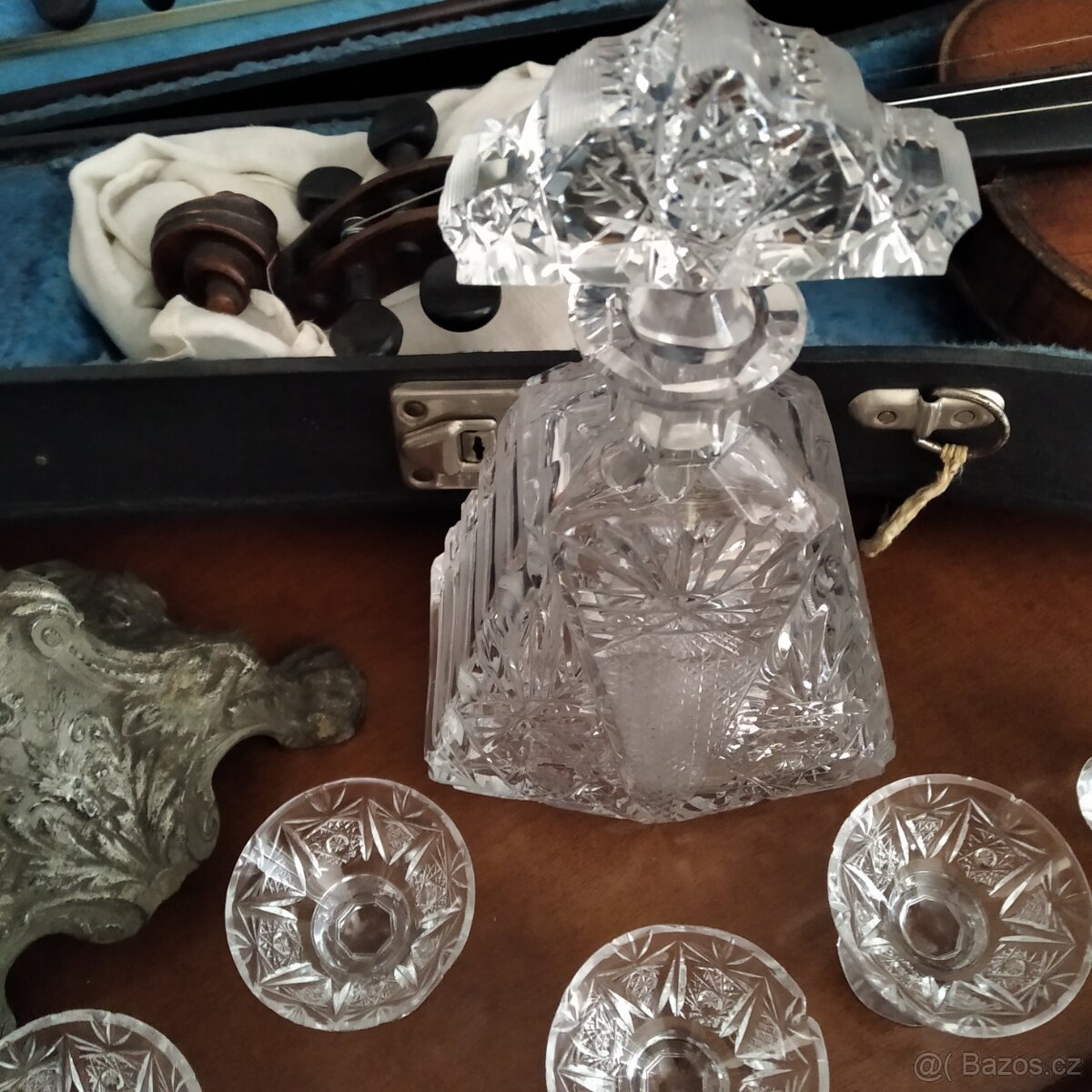 Retro kristalove sklo brus lisovane misy t vazy atd.