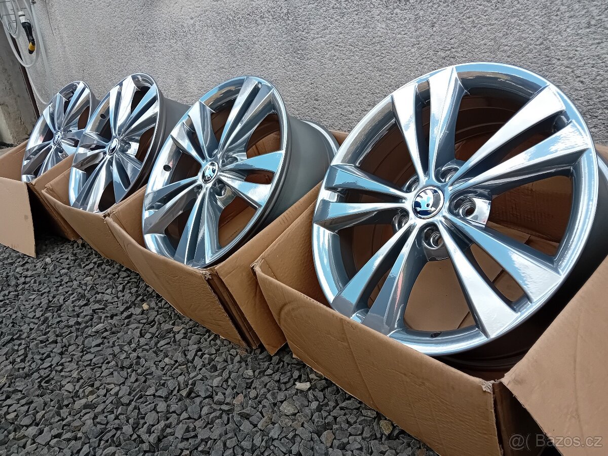 Alu kola Neptune/letní pneu r18 Škoda Octavia 2 rs