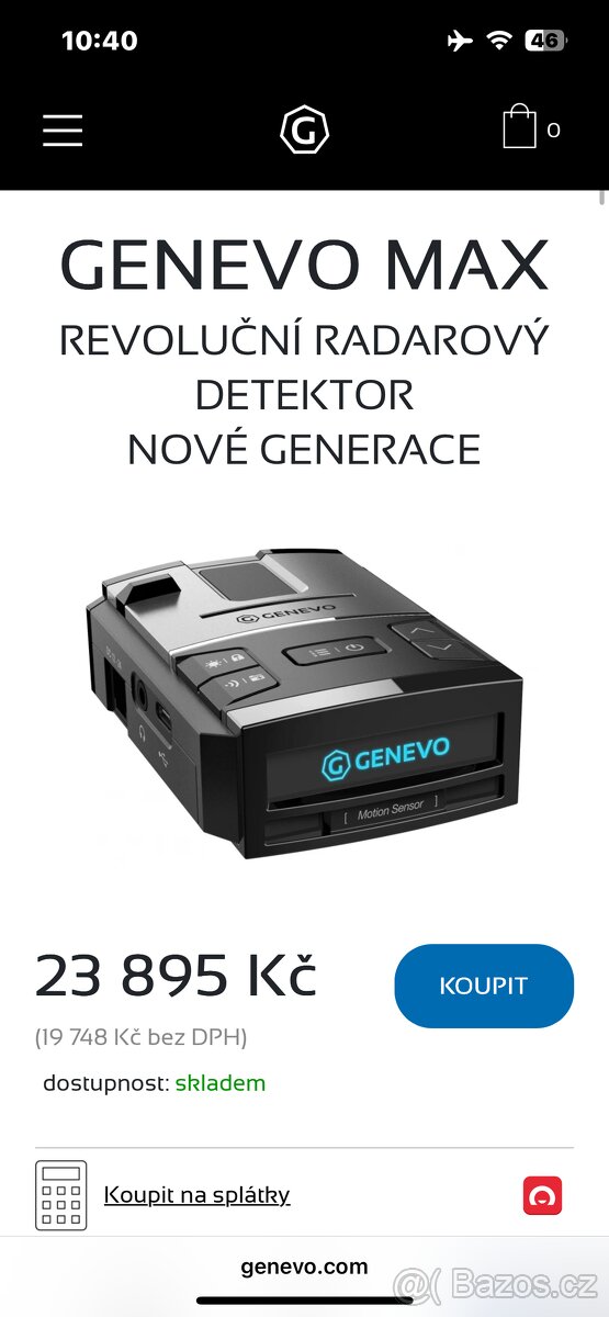 Genevo Max stav nového zařízení