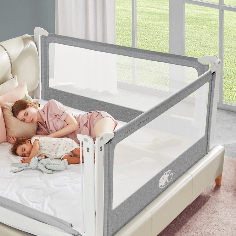 Zábrana na postel Monkey Mum® Popular 140 cm tmavě šedá