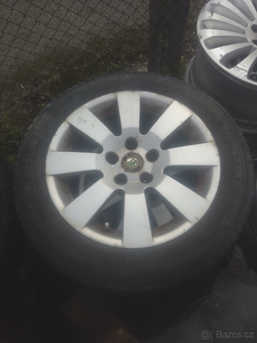Prodám 4x ALU škoda Superb 1 i s pneu