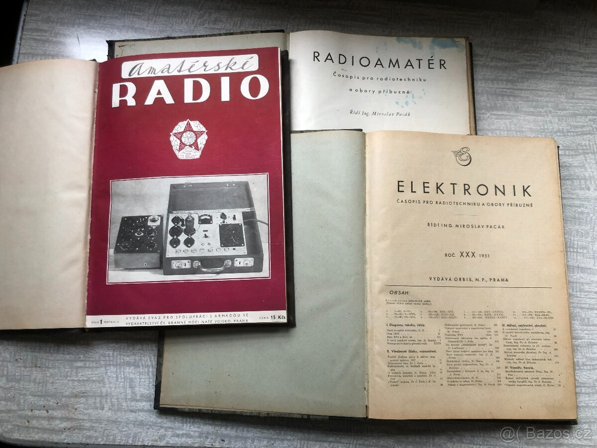 svázané ročníky časopisu Radioamatér