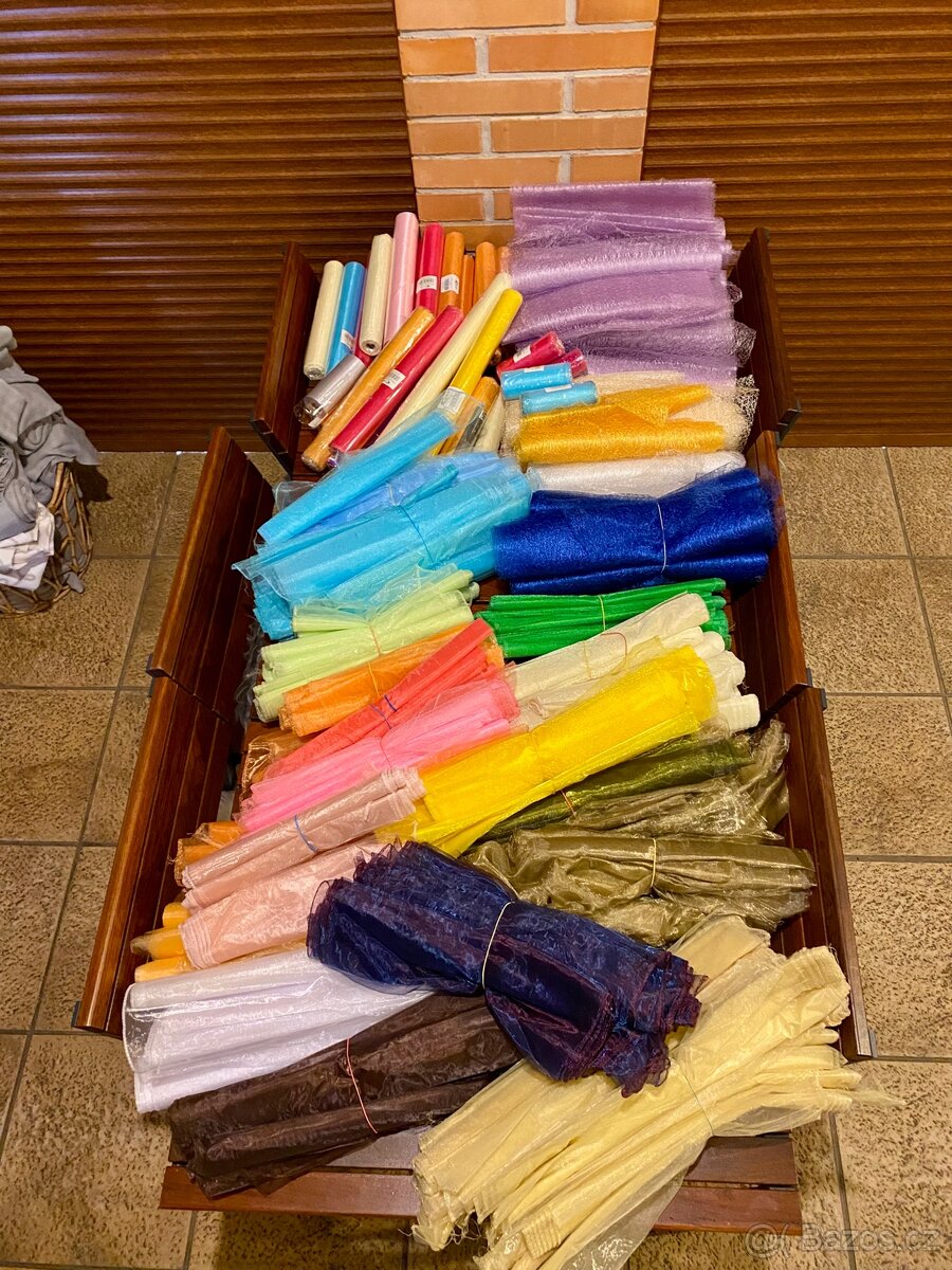 Svatební dekorace, organza
