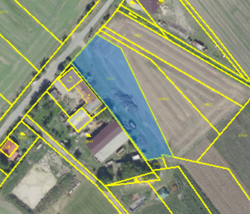 Stavební pozemek 2145 m2, Bělušice, Kolín