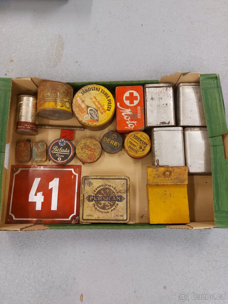 Staré plechovky různé viz foto