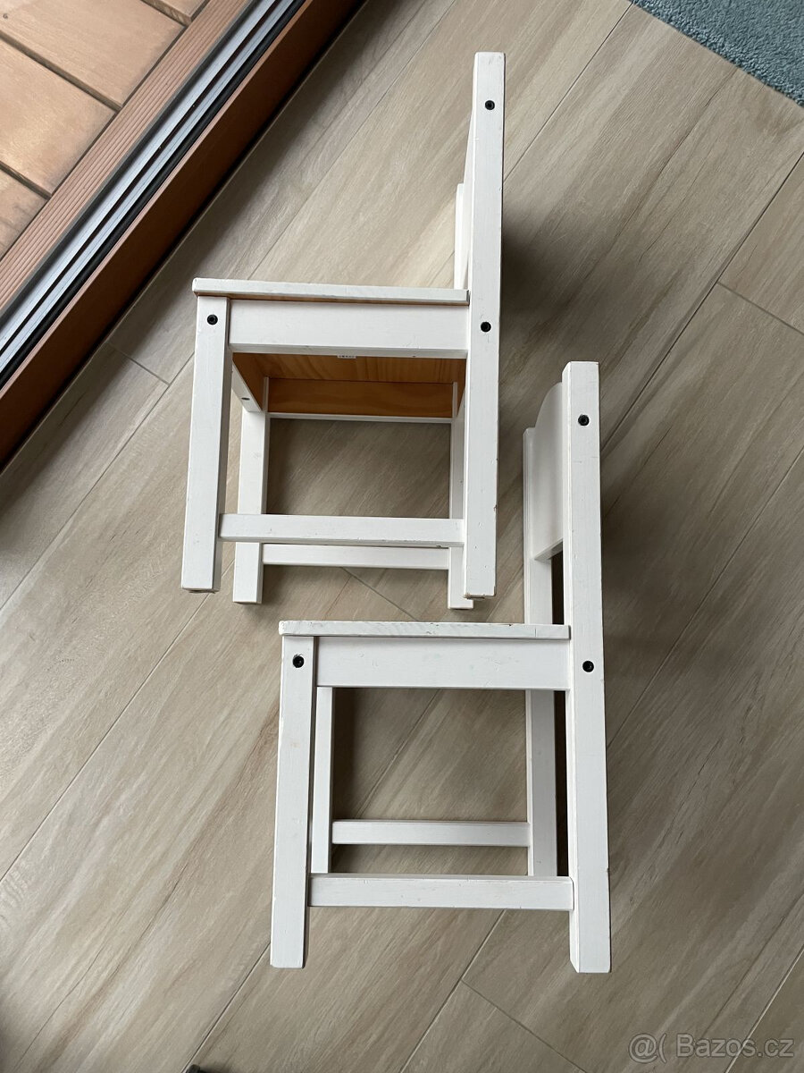 Dětské židličky SUNDVIK - bílá, 2ks