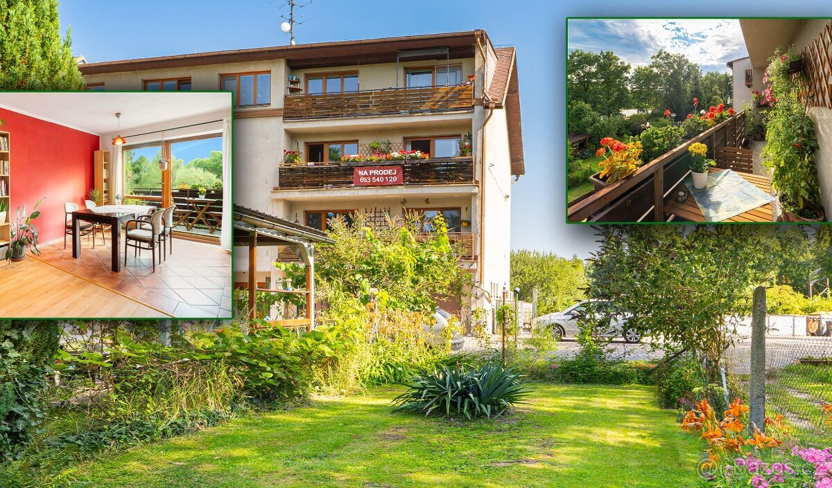 Byt 3+1, 82m² s lodžií, se zahrádkou a parkováním, Zavadilka