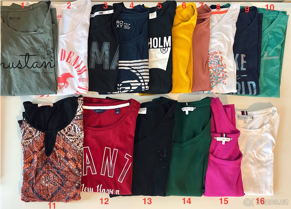 Značková dámská trička vel. L, XL, XXL
