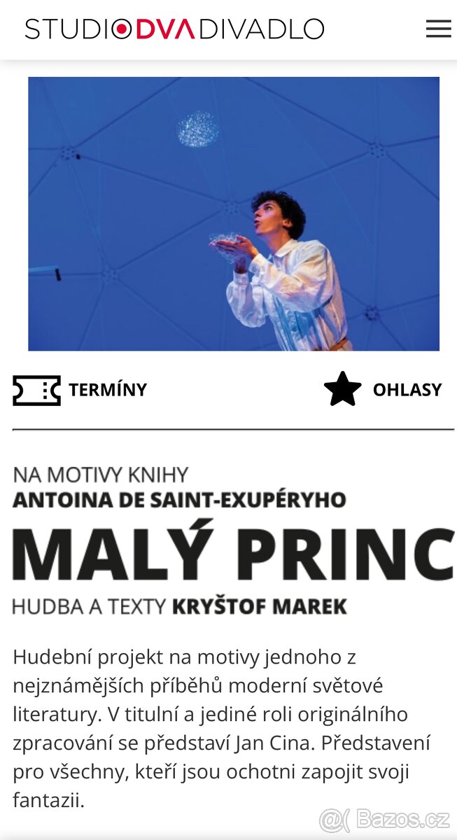 Představení Malý princ v Praze - Studio dva
