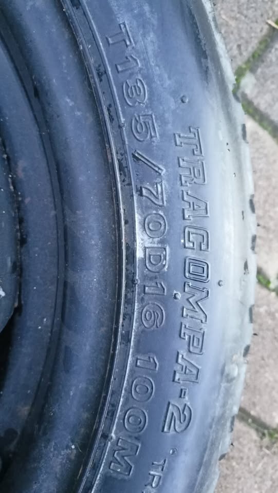 Dojezdové kolo rezerva 16'' T135/70D16