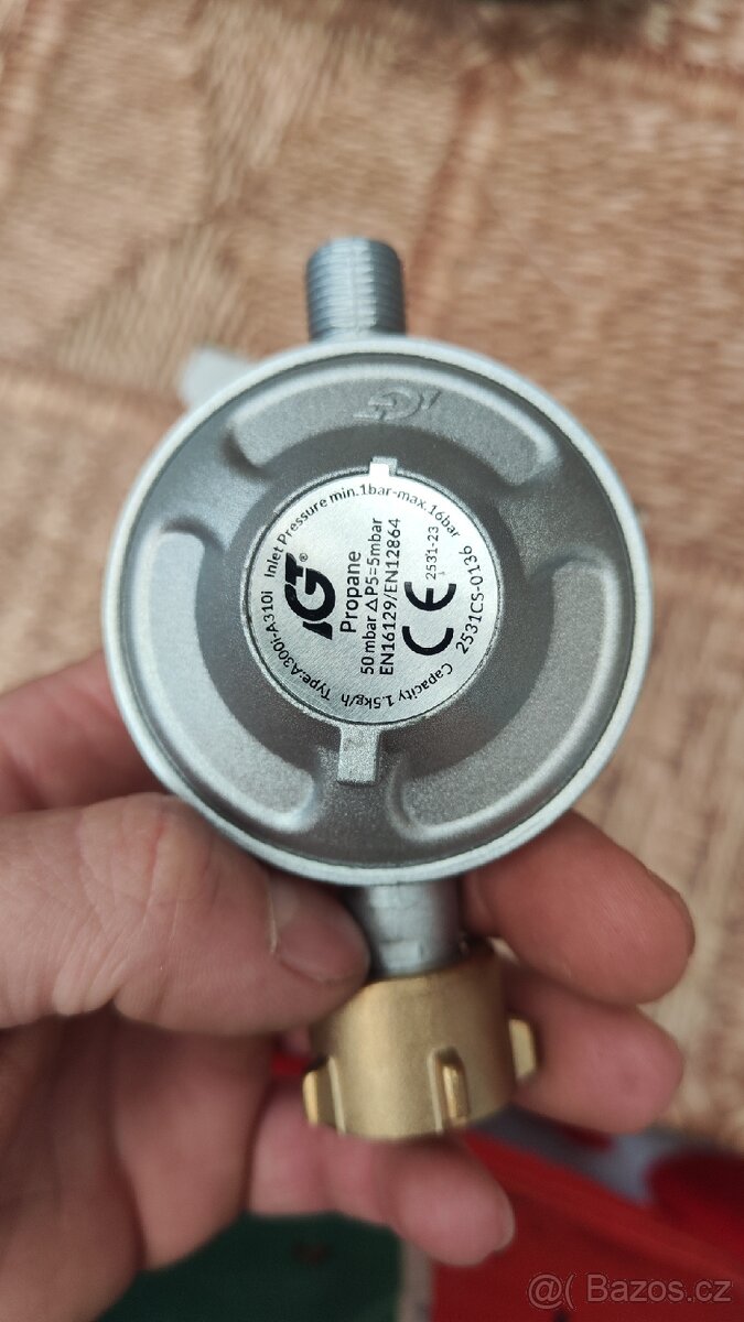 Regulátor tlaku plynové bomby 50mbar