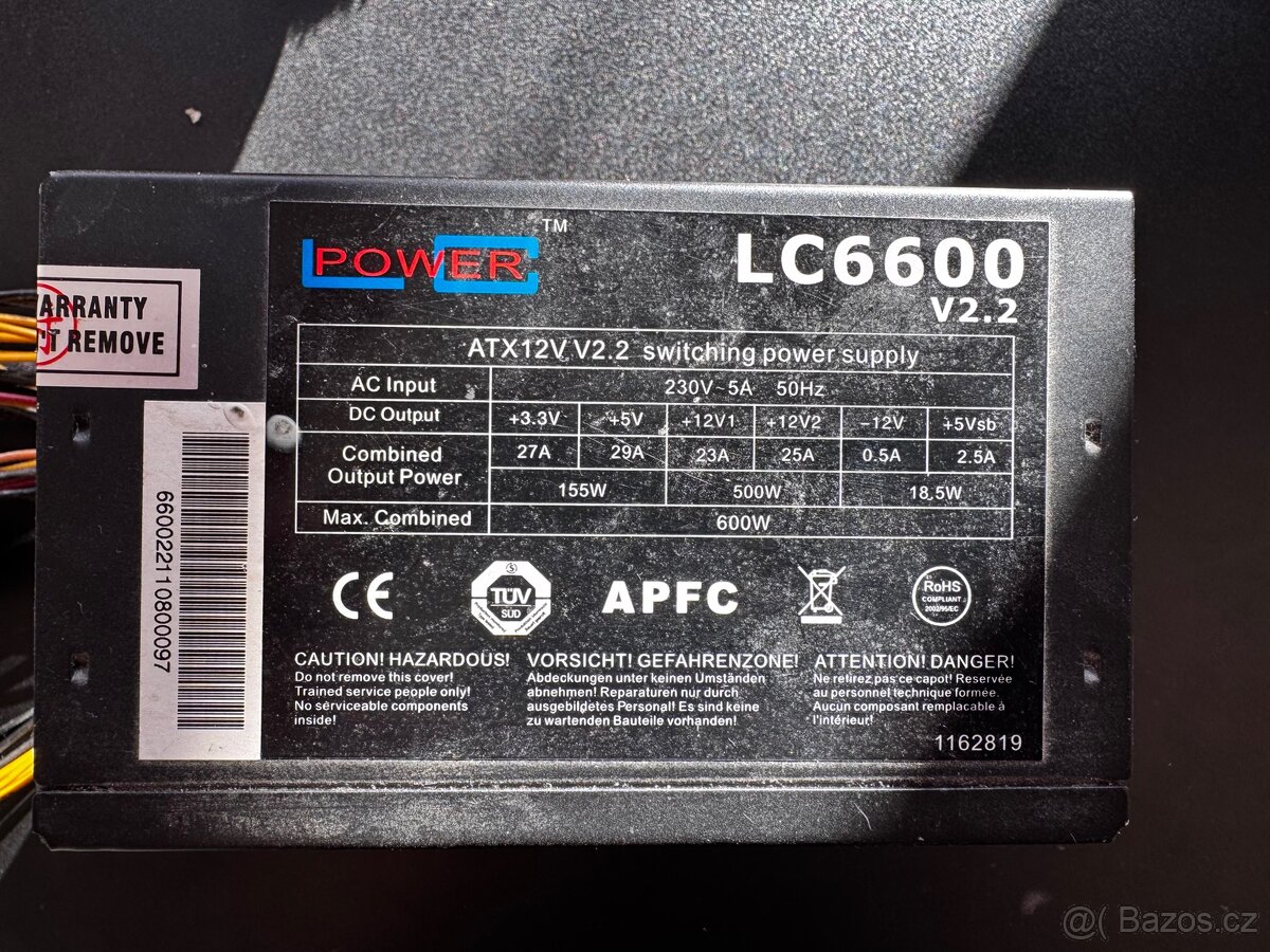 PC zdroj LC Power LC6600 V2.2 – 600 W